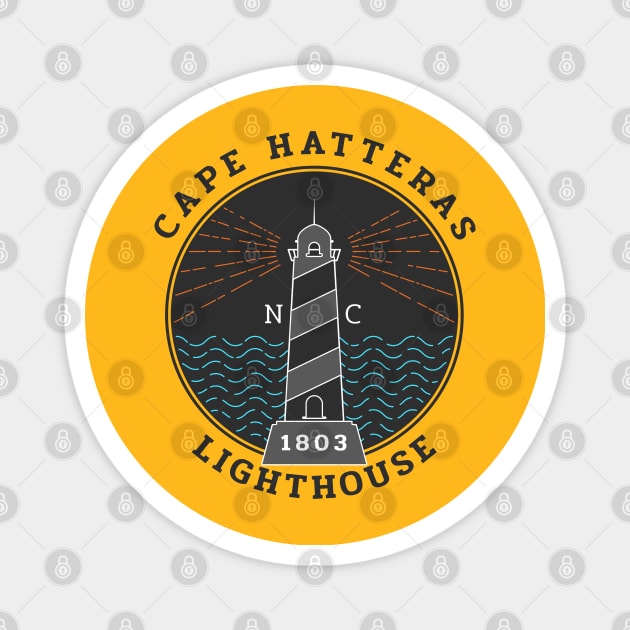 Cape Hatteras Lighthouse OBX Vibes Magnet by BackintheDayShirts